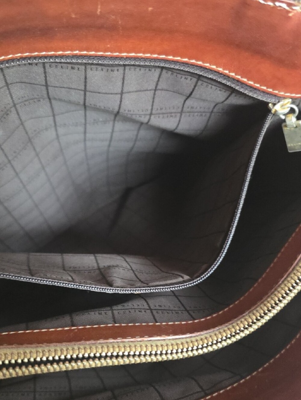 Celine Brown Monogram Tote Bag - Picture 8 of 14